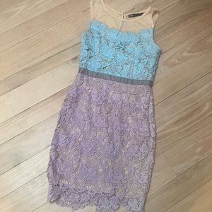 Vici Lace Dress,  Purple and Blue,  size Small